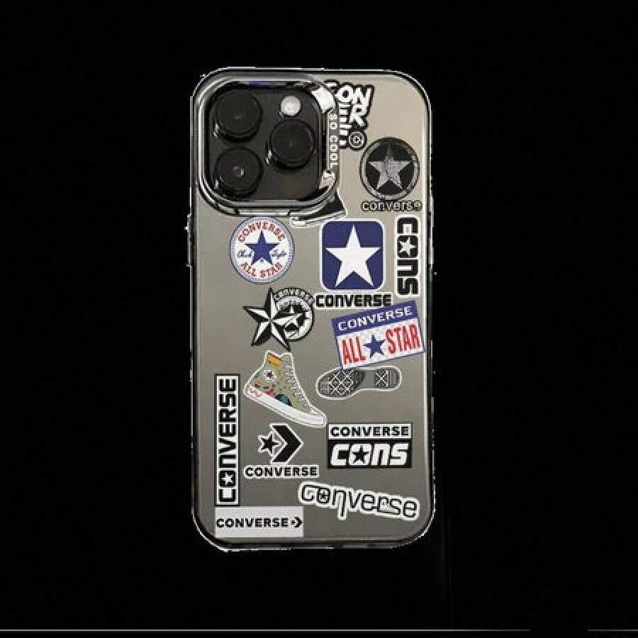 Funda Capinha para iPhone 11 12 13 14 15 16 17 Pro Max con diseño doodle, impermeable, a prueba de golpes y disipadora de calor SR8G