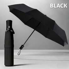 1pc 8-Rib Fully Automatic Inverted Folding Umbrella, Windproof & UV Protection, Portable, Suitable For Work, Travel And Graduation Gift - Multicolor - View 15