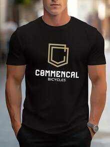 Commencal Logo T-Shirt, Stylish Men's Clothing, Comfortable Fit, Pop Culture Apparel, Elegant Design, Durable Material, Printed T-Shirt, Suitable For Streetwear Enthusiasts And Casual Wear Lovers, Easy To Care For, Printed T-Shirt, Suitable For Urban Style Enthusiasts, Welcome To Buy. - 黑色 - 查看 2