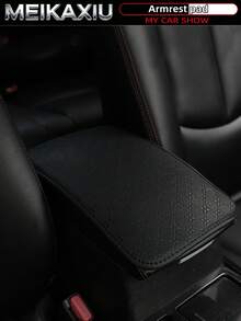 MEIKAXIU 32cm X 19cm PU Leather Star Pattern Car Armrest Pad, Center Console Pad, Car Decor Accessories, For Women - PU Leather Star Style - View 10