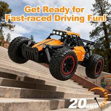 1:16 Scale Remote Control Off-Road Vehicle | 2.4GHz Remote Controller, Rechargeable Battery, 20km/H Top Speed, LED Lights, USB Charging, Collision-Resistant Design, Black Toy Car - Multicolor - View 2