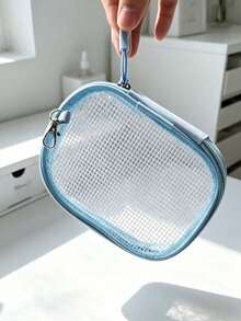 Transparent Rectangular Coin Purse, Multi-Functional PVC Hanging Bag, Portable Cosmetic Storage Bag, Multi-Functional Hanging Bag, Mini PVC Lipstick Bag, Travel Portable Storage Bag, Student Earphone & Key Bag - Multicolor - View 12