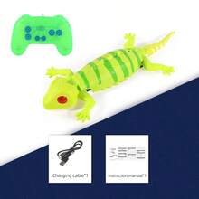 Remote Control Wall Climbing Lizard Electric Toy, Realistic Gecko With Lights, Infrared Remote Control, Gift For Boys, Christmas/Birthday Gift - Multicolor - View 14