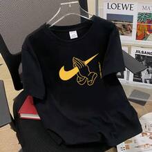 Special: Men's Short Sleeve Summer T-Shirt, Round Neck, Loose Fit, Modern Print, Fashionable Student Sports T-Shirt. - 軍綠色 - 查看 10