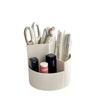 360° Rotatable Divided Layered Pen Holder, 3-Compartment Plastic Pencil Storage Box, Student/Office Desk Stationery Organizer, Multifunctional Makeup Brush Holder, Home & Office Supplies, Back To School & Art Supplies - Sets - View 7