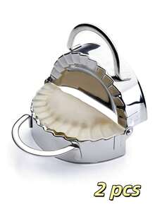 2/1 Pc Stainless Steel Dumpling Press Maker Mold, Labor-Saving Easy Press Dumpling Wrapping Tool, Practical Kitchen Gadget For Household Daily Food Making - Multicolor - View 9