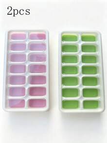 1/2/4 piezas Moldes de cubitos de hielo, molde multifuncional para el hogar de chocolate con tapa extraíble y apilable, adecuado para congelar cócteles, whisky, utensilios de cocina - Molde de hielo de 14 rejillas - Ver 44