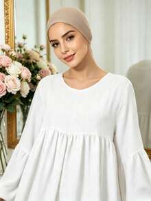 1pc Loose & Comfortable Prayer Hijab, Suitable For Women's Daily Wear And Prayer, Applicable For All Seasons,Accessories,Beach Towel - Multicolor - View 16