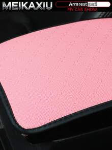 MEIKAXIU 32cm X 19cm PU Leather Star Pattern Car Armrest Pad, Center Console Pad, Car Decor Accessories, For Women - PU Leather Star Style - View 2