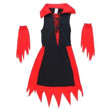 Carnival Women's Vintage Gothic Vampire Costume, Charming Witch Ghost Role Play Party Dress - Multicolor - View 9