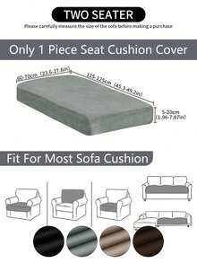 1 pieza Funda de cojín de sofá minimalista moderno para autocaravana, resistente a arañazos, antideslizante, a prueba de polvo, lavable, adecuado para sala de estar, dormitorio, estudio, autocaravana, negro, gris claro, café oscuro - Multicolor - Ver 14