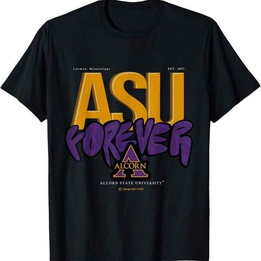 The Yard Essentials - Alcorn State University - ASU Forever T-Shirt - Black - View 1
