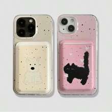 1 chiếc ốp lưng kiêm ví đựng thẻ bằng da có nam châm hình mèo và chó, phù hợp với 16 Pro/15 Pro Max, ốp bảo vệ điện thoại Apple 13/14 16E - Nhiều màu - Xem 6