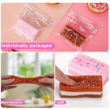 Soft Jelly Cream Rice Cake Texture, Fun & Interesting Gift Suitable For Office, Relaxation Toy, Perfect Decoration, Christmas Night Gift, Christmas Stress Relief Squeeze Toy - Multicolor - View 4