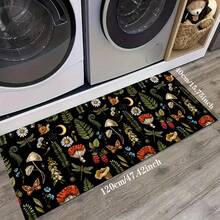 1 pezzo Tappeto da pavimento per cucina, tappeto di drenaggio in poliestere, motivo floreale, tappeto per cucina, soggiorno, ingresso, balcone, decorazione per la casa, antiscivolo, caffetteria, bar, vacanze, feste, camera da letto, tappetino per animali domestici, decorazione bagno, decorazione stanza - Multicolore - Visualizzare 20