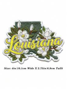 1 miếng vá thêu hình hoa mộc lan, biểu tượng tự hào về quê hương Louisiana, có thể ủi lên quần áo. - Nhiều màu - Xem 3