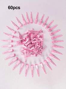 [Quantity] Pcs Professional Curling Metal Hair Clips - Salon Quality, Volumizing Root Fixers, Suitable For Styling, Trimming And Curling - Durable, Easy To Use, Gentle On Hair. Compatible With Curling Irons, Curling Brushes, Curling Wands, Curling Products, Alligator Hair Clips, 1.8-Inch Single-Prong Hair Accessories, Suitable For Men And Women, Hairstyling, Hair Coloring, Assorted Colors - Pink - View 14