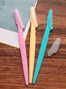1/5/20支長柄眉毛刮刀，眉毛美容工具。新年、情人節、畢業季和日常化妝的必需品。適用於居家、旅行、沙龍和美容使用。生日禮物。畢業季。新年 - 多色 - 查看 9