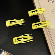4pcs Women's Hair Accessories, High-End Elegant Metal Hair Clips, Summer Hair Styling Tools, Invisible Seamless Bangs Clips, Triangle BB Clips, Fashion Versatile Hair Bun Tools, Bangs Hair Clips,Hair Claws,Bobby Pin - Multicolor - View 10