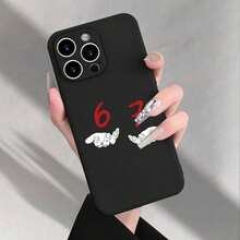 Diseño de dibujos animados "67" con extremidades, ojos, guantes y zapatos, acompañado del título de texto "Six Seven", compatible con fundas de teléfono 17, 16, 15, 14, 13, 12, 11, Plus, Pro Max, agarre cómodo, minimalista, para hombres y mujeres, apariencia de moda, (Aniversario, Día de San Valentín, Luna Nueva, Mejor regalo para ti mismo) - Multicolor - Ver 2