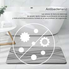 Diatomaceous Earth Mat Ultra Fast Drying 60x39cm - Dark Grey - View 5