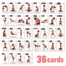 36 piezas Tarjetas portátiles de enseñanza de posturas de yoga de dibujos animados: Guía básica de posturas de yoga para principiantes - Multicolor - Ver 9