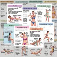 30 piezas de Tarjetas de Ejercicios (8.5x6.5cm) | Ejercicios con mancuernas, pesas y estiramientos, adecuados para el gimnasio en casa, guía de entrenamiento de Body completo para principiantes e intermedios - 30 tarjetas de entrenamiento - Ver 1