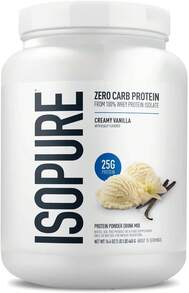 Isopure Zero Carb 100% Pure Whey Isolate Protein Powder, Lactose Free, Gluten Free, With Vitamins, Creamy Vanilla, 25g Protein Per Serving, 1 Lb, 15 Servings (Packaging May Vary) - ColorD - View 4