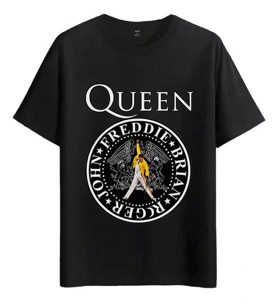 Muscle Freaks Queen Rock Style T-Shirt - Black - View 1