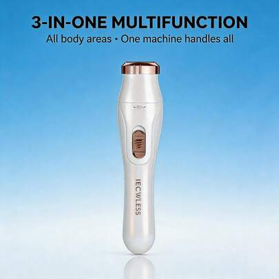 Máy cạo lông đa năng 3 trong 1 dành cho nữ, sạc USB, pin dung lượng lớn, thiết bị tẩy lông nách tại nhà, quà tặng cho phụ nữ.