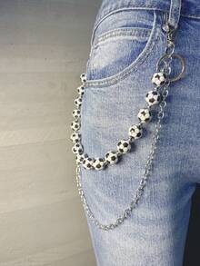 2026 Lucky Colorful Dice Pants Chain, Basketball/Football/Baseball Waist Chain, Fashionable Unisex Luxury Accessory, Suitable For Jeans, Formal Pants, Wide-Leg Pants, Daily, Party, Music Festival, Minimalist Versatile [Random Color Order] - Multicolor - View 4