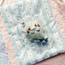 1pc Handmade Silicone Ocean Animal Stitched Packaging Squeeze Toy, Stress Relief Squeeze Toy, Soft TPR Material, Relieve Anxiety, Adult Hand Pressure Relief, Holiday/Birthday/Festival Gift (Stitching And Bead Chain Color Random) - 河豚 - 查看 7