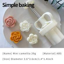 A Set Love And Gift Patterns Food Pastry Molds, Birthday Gift Baking Sets, Valentine's Day Gift Dessert Mold,Handmade DIY Cookie Molds, Holiday Party Mooncake Kitchen Tools, Cookie Shaper. Maamoul Mold,Creative Gifts, Exquisite Pastry Cutters - Beige - View 22