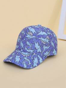 1pc Kids Cartoon Dinosaur Animal Print Hat, Unisex Fashionable Versatile Baseball Cap, Sun Protection, Suitable For Spring, Summer, Autumn - 1PC - View 12