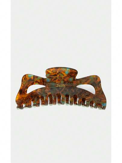 Noxbound 1pc Tortoiseshell Pattern Oversized Bow Hair Claw Clip 5.12 Inch - Vintage Cellulose Acetate Clip For Thick Hair, Hollow Out Retro Hair Accessories Wedding Fall Winter Hair Clip For Vacation Outfits Woman Elegant Hair Clutch