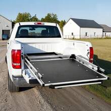 Sliding Truck Bed Organizer, 58 X 41-Inch Heavy Duty Truck Bed Storage Drawer With 1000 Lbs Capacity, Features 6 Movable Rings For Securing, 2-Postion Slide Out Tray For Pickup Trucks, Black - 58 X 41-inch - View 1