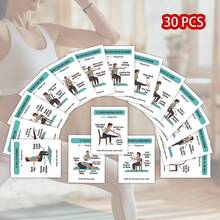 Beginner Friendly Workout Cards - Easy To Follow Exercise Cards, Low Intensity Workouts | Fitness Flash Cards Suitable For Seniors And Inexperienced Users - 30 Pcs Beginner Easy Exercise Card - View 3
