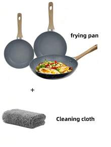 Maifan Stone Non-Stick Frying Pan Set, Easy To Clean, Physical Non-Stick Technology, No Burnt Food, Scratch-Resistant, Multi-Size Options Available, Ideal For Cooking Eggs, Pancakes, Steak, And Daily Meals, Kitchen Cookware, Home Cooking, Back To School - View 12