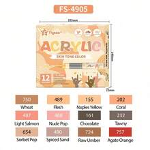 Bộ màu vẽ chuyên nghiệp FLYSEA dòng New Skin Tone 12/22/24/36/72 màu đầy đủ, màu đẹp vẽ chân dung hoạt hình, vẽ và viết sinh động rực rỡ, kèm dòng Classic nhiều màu mới phong cách mới, phối nhiều màu phù hợp vẽ chuyên nghiệp và graffiti - Nhiều màu - Xem 14