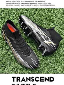 Original Men's Football Shoes Professional TF/FG Soccer Shoes Turf/Indoor Training Universal Anti-Slip Football Boots - Black - View 2