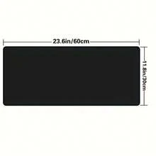 1pc Extra-Large Gaming Mouse Pad (Stitched Edges) - Extra-Thick Rubber Base, Professional Non-Slip Extended Desk Mat - Suitable For PC, Office, And Gaming - Black - Mouse Pad - View 3