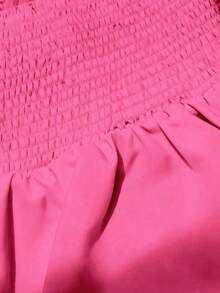 Blusas elegantes para damas, atuendos de vacaciones, blusas negras, blusas negras, blusas para salir, blusas de fiesta, disfraces de carnaval, atuendos de San Valentín para mujeres, blusas de verano, top bandeau, top hombros descubiertos, top - Rosado Sandía - Ver 4