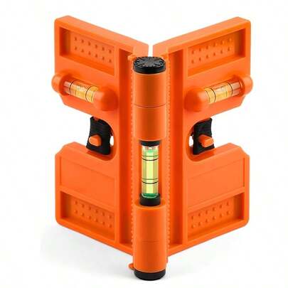 One Magnetic Post Level, Featuring A 270° Adjustable Design, A Folding Mechanism, And A 90-Degree Capability For Leveling Posts And Pipes. It Includes Horizontal And Vertical Bubbles, Making It Ideal For Securing Wooden Pillars And Pipelines