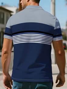 Men's 3D Horse Print Golf Polo Shirt | Sports Summer Wear - Multicolor - View 2