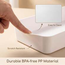 PP Material Drawer Divider Storage Box, Combinable Desktop Organizer Tray, Kitchen Utensils/Cosmetics/Jewelry Sorting Tray, Uncovered Easy Access For Home & Office, Multi-Size Fit Drawer Organizer - Multicolor - View 4