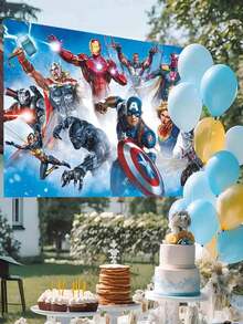 Chủ đề Marvel Avengers League, Vải nền Marvel, Đồ trang trí và phụ kiện chuẩn bị tiệc sinh nhật, Trang trí tường nền, Phông nền chụp ảnh sinh nhật, Vải phông nền chụp ảnh ngang, Đồ trang trí tiệc sinh nhật - Nhiều kiểu dáng - Xem 5