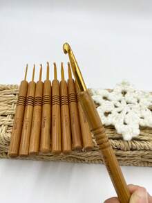 Round Handle Glossy Crochet Hooks Full Set, 2.0mm–6.0mm 9 Sizes, Smooth Needle Body Without Snagging Yarn, Versatile DIY Tool For Handmade Crochet Dolls, Coasters, Hat Decorations, Storage Baskets, Decorative Pillows, Home Decor And Crochet Bags - Crochet Hook - View 8