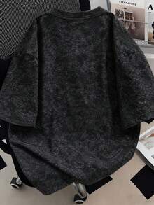 貓咪印花水洗黑女款大碼休閒夏季上衣，時尚袖口印花短袖，適合夏季度假、沙灘穿搭、假日穿著、春季穿著、情人節穿著、嘉年華穿著，適用於日常穿著、外出上衣、外出、假日、沙灘、派對、生日、沙灘、聚會、舞蹈、學校、音樂節、度假、通勤、健身、婚禮、新年、春季上衣、女款夏季、女款假日 - 彩色 - 查看 2