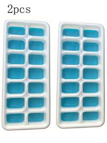1/2/4 piezas Moldes de cubitos de hielo, molde multifuncional para el hogar de chocolate con tapa extraíble y apilable, adecuado para congelar cócteles, whisky, utensilios de cocina - Molde de hielo de 14 rejillas - Ver 49