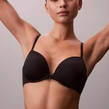 Calvin Klein Perfectly Fit Push Up Plunge Bra QF7315 Underwear  Women  Bras + Bralettes - 黑色 - 查看 1